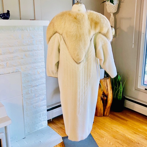 Rare Vintage Norma Lepofski Alpaca Wool & Fur Coat - Picture 3 of 16